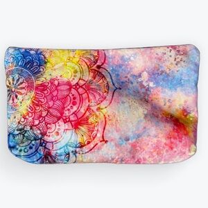 Colorful Rainbow Mandala Print Clutch